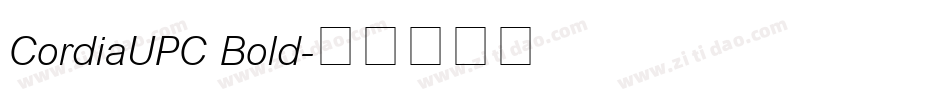 CordiaUPC Bold字体转换